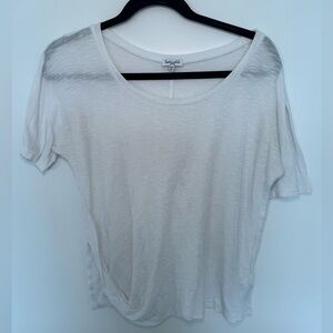 Splendid white side knot top sheer